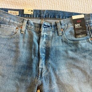 Levi’s men’s 501 original stretch jeans 33x32 straight leg button fly denim
